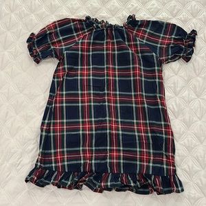 Hill House Plaid Mini Dress - Red, Green, and Blue